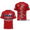 2024 NHL Stanley Cup Champions Florida Panthers 5 Stars 3D Shirt 2 2