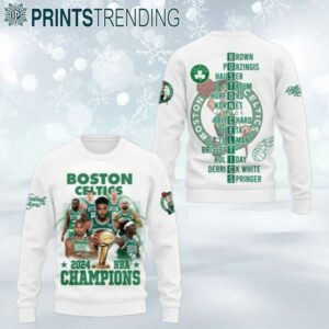 Boston Celtics 2024 NBA Champions 18 Times Ugly Sweater Christmas Ugly Sweater Ugly Sweater