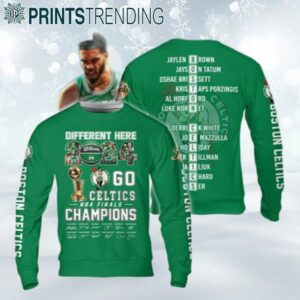 Boston Celtics Be Different Here NBA Champions 2024 Boston Proud Ugly Sweater Ugly Sweater Ugly Sweater