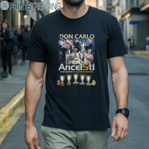 Don Carlo Ancelotti The Only Coach With Five UEFA Champion League Titles Shirt 1 Men Shirts