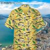 Gun Skull Flag and Topical Pattern Hawaiian Shirt Hawaiian Shirt 600x600