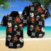 Metallica Skull And Flowers Hawaiian Shirt Hawaiian Hawaiian