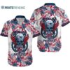 New England Patriots NFL Skull And Flower Pattern Metallica Hawaiian Shirt Hawaaian Shirt Hawaaian Shirt