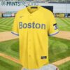 Official MLB Boston Red Sox Yellow Jersey 2 5