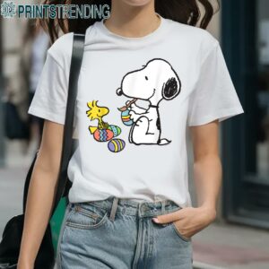 Peanuts Snoopy Woodstock Easter Egg Painting T Shirt 1 Shirts