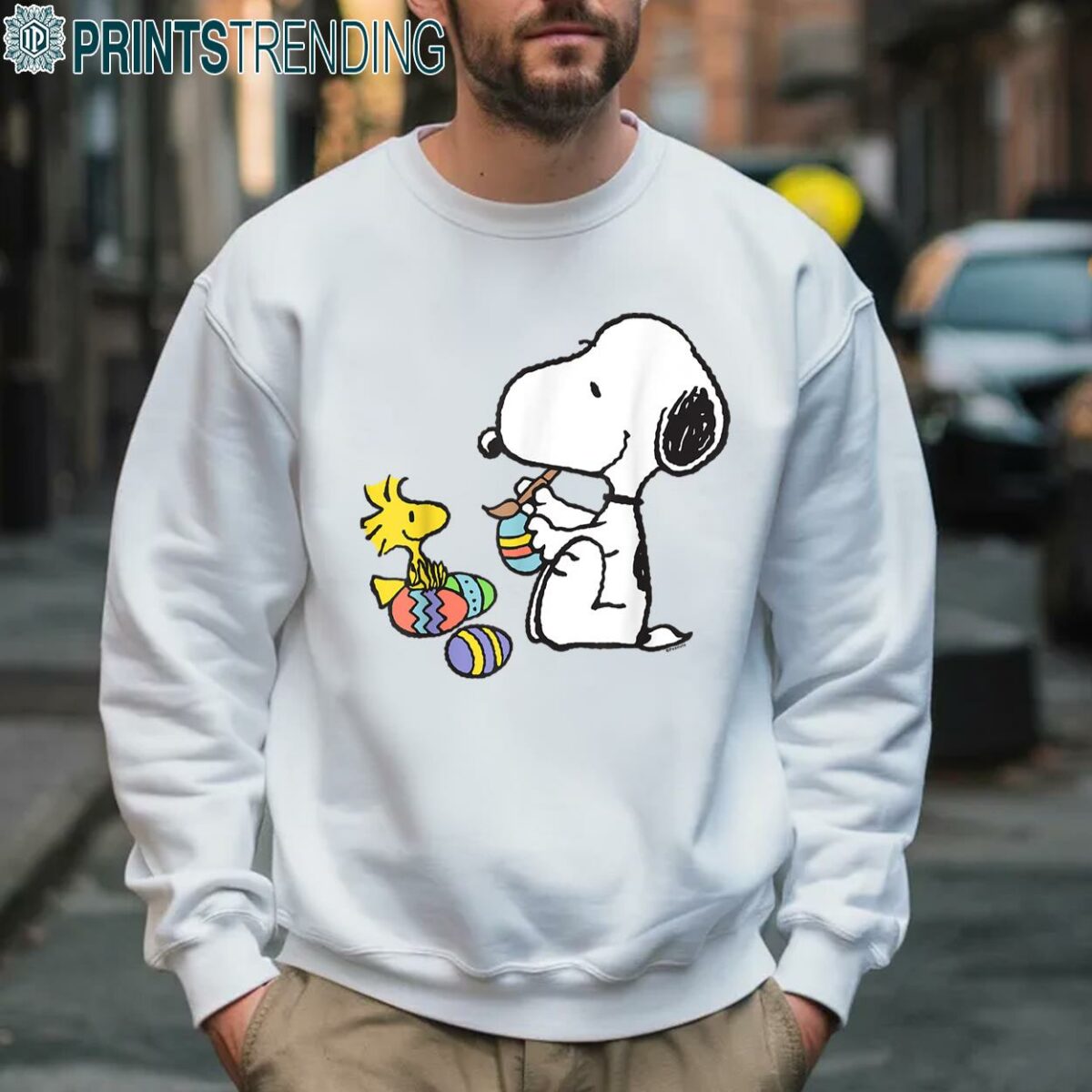 Peanuts Snoopy Woodstock Easter Egg Painting T Shirt 3 Sweatshirt