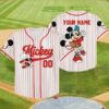 Personalize Disney Mickey Play Baseball Custom Jersey Baseball 1 1