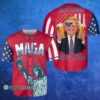 Personalized Trump Make America Great Again 4th July Baseball Jersey