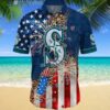 Seattle Mariners MLB Hawaiian Shirt 4th Of July Independence Day Hawaiian Hawaiian
