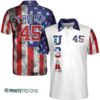 USA Donald Trump 45 Pro Trump Smoke American Flag Baseball Jersey 2 2