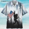 American Flag Bigfoot Button Down Mens Hawaiian Shirt Aloha Shirt Aloha Shirt