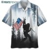 American Flag Bigfoot Button Down Mens Hawaiian Shirt Hawaaian Shirtss Hawaaian Shirt