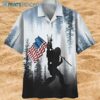 American Flag Bigfoot Button Down Mens Hawaiian Shirt Hawaiian Hawaiian