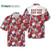 Boston Red Sox Hibiscus Flower Hawaiian Shirt Hawaaian Shirtss Hawaaian Shirt