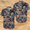 Characters Horror Movie Button Shirt Halloween Gift Hawaiian Hawaiian