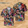 Characters Horror Movie Button Up Hawaiian Shirt Hawaiian Hawaiian