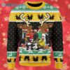 Christmas Wu Tang Clan Yellow Green Black Knitting Pattern Ugly Christmas Sweater 3 3