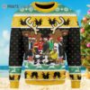 Christmas Wu Tang Clan Yellow Green Black Knitting Pattern Ugly Christmas Sweater 5 NEN2