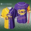 Custom LSU TIGERS Baseball Jersey Shirt 2 3