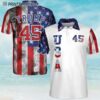 Donald Trump 45 Pro Trump Smoke American Flag Baseball Jersey Aloha Shirt Aloha Shirt