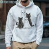 Halloween Ghost Cat Shirt Black Cat Lover 4 Hoodie