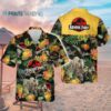 Jurassic Park Dinosaur Tropical Floral Hawaiian Shirt Hawaaian Shirts Hawaiian Shirts