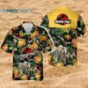 Jurassic Park Dinosaur Tropical Floral Hawaiian Shirt Hawaiian Hawaiian