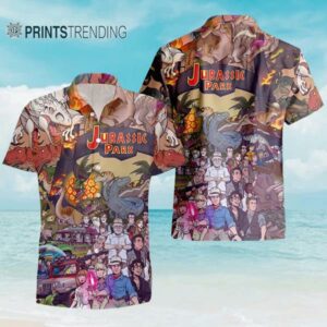 Jurassic Park Hawaiian Shirt Button Up Shirt Aloha Shirt Aloha Shirt