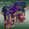 LSU TIGERS US Flag Baseball Jersey Shirt 2 3