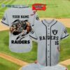 Las Vegas Raiders Baseball Jersey NFL Gifts Custom Name and Number 1 1