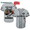 Las Vegas Raiders Baseball Jersey NFL Gifts Custom Name and Number 3 2