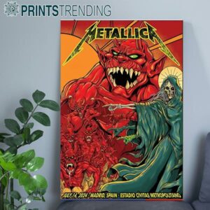 Metallica M72 World Tour Estadio Cvitas Metropolitano in Madrid Spain Poster 1 All Print