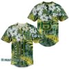 NCAA Baylor Bears Tropical Flowers And Leaves Baseball Jersey 3 2