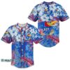 NCAA Kansas Jayhawks Baseball Jersey Hibiscus Flowers 3 2