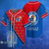 NCAA Logo Kansas Jayhawks Baseball Jersey 0