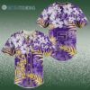 NFL LSU TIGERS Flower Baseball Jersey Shirt 2 3