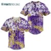 NFL LSU TIGERS Flower Baseball Jersey Shirt 3 2