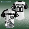 NFL Las Vegas Raiders Custom Name And Number FireBall Baseball Jersey 2 3