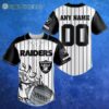 NFL Las Vegas Raiders Custom Name And Number FireBall Baseball Jersey 4 3