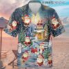 Santa Surfing Merry Christmas in July In Summer Hawaiian Shirt Hawaaian Shirts Hawaiian Shirts