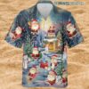 Santa Surfing Merry Christmas in July In Summer Hawaiian Shirt Hawaiian Hawaiian