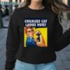 Strong Woman With Cat Childless Cat Ladies Vote Shirt Sweatshirt Sweatshirt