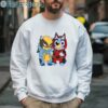 Superhero Bluey Deadpool And Wolverine Shirt 3 Sweatshirt