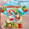 Surfing Santa Claus Christmas In July Tropical Hawaiian Shirts Hawaaian Shirts Hawaiian Shirts