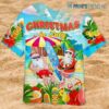 Surfing Santa Claus Christmas In July Tropical Hawaiian Shirts Hawaiian Hawaiian