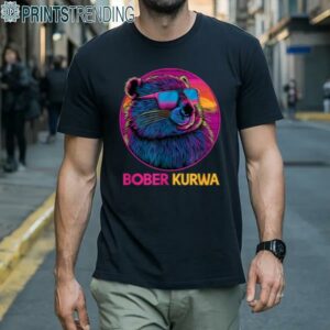 Synthwave Bober Bobr Kurwa Internet Beaver Shirt 1 Men Shirts