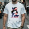 Trump Girl No Apologies Messy Bun Trump 2024 American Flag Shirt 2 Men Shirt