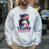 Trump Girl No Apologies Messy Bun Trump 2024 American Flag Shirt 3 Sweatshirt