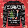 Birthday Well Happy Birthday Jesus Funny Quote Office Ugly Christmas Sweater 3 3