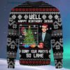 Birthday Well Happy Birthday Jesus Funny Quote Office Ugly Christmas Sweater 4 4